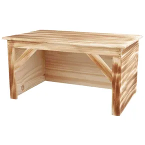 Holzhaus für Kaninchen, gegerbtes Holz 50 x 26 x 31 cm
